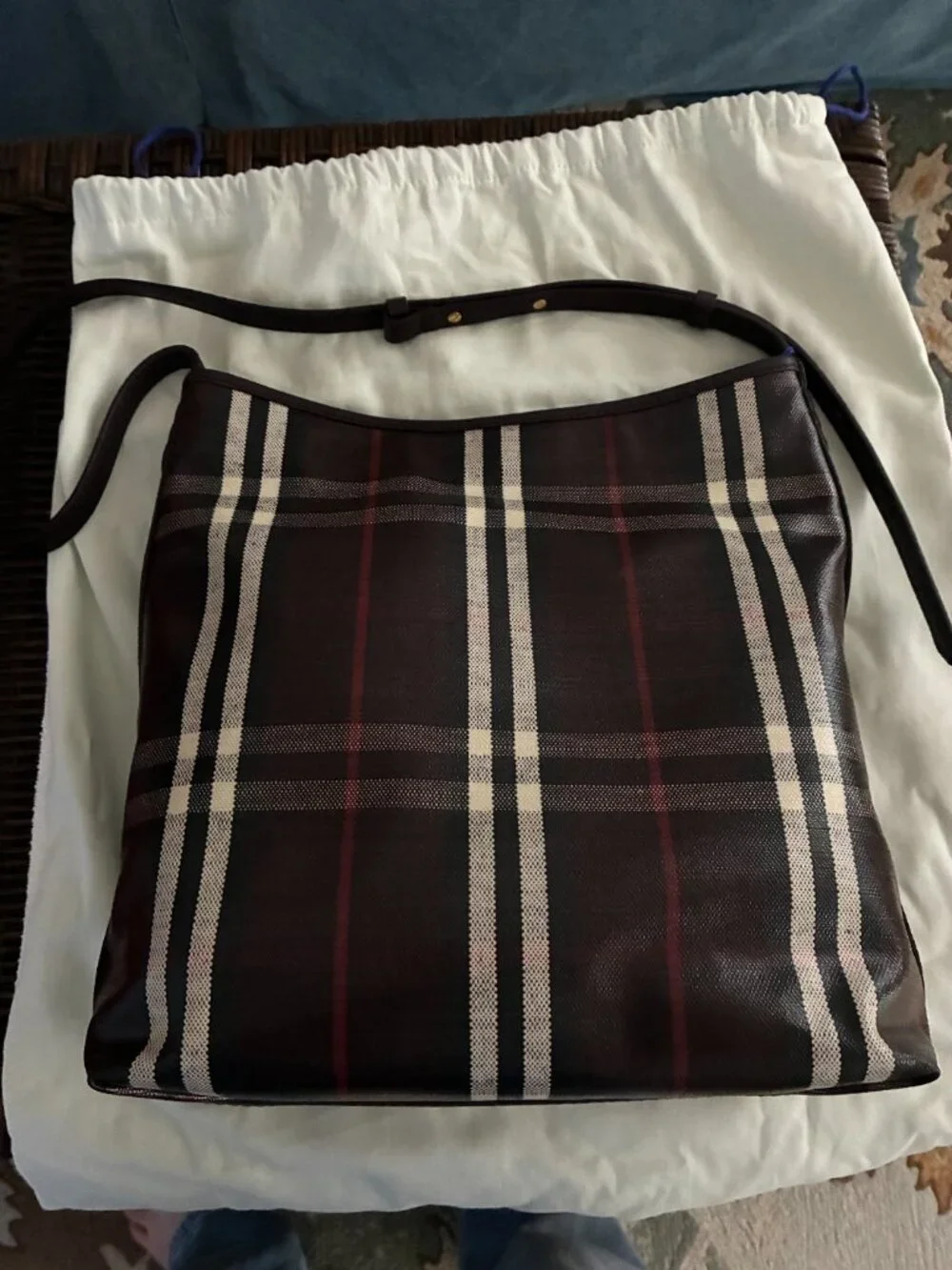 Burberry Highlands Small Shoulder Bag NWT-Mahogany AUTHENTIC
